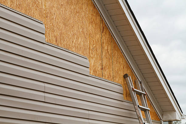 Professional Siding Contractor technician working in Chesterfield, NJ